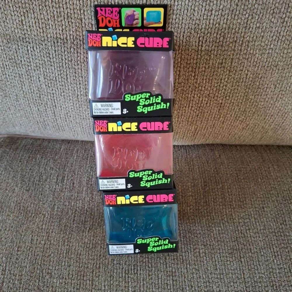 Authentic Schylling Needoh Nice Cube Lot of 3 Colors Pink Blue Purple